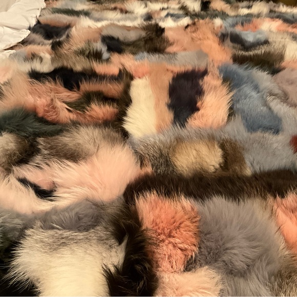 Fox Fur Blanket, custom made, patch style with stunning colors!!! - Picture 11 of 11
